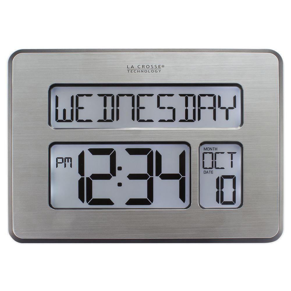 La Crosse Technology C86279 Atomic Full Calendar Clock with Extra Large Digits