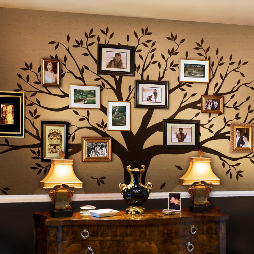 Simple Shapes Family Tree Wall Decal Tree Wall Decal For Picture Frames 