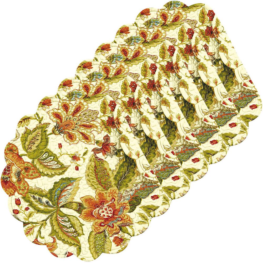 C & F Home Amelia Round Red Placemat (Set of 6)862601524S6 The Home