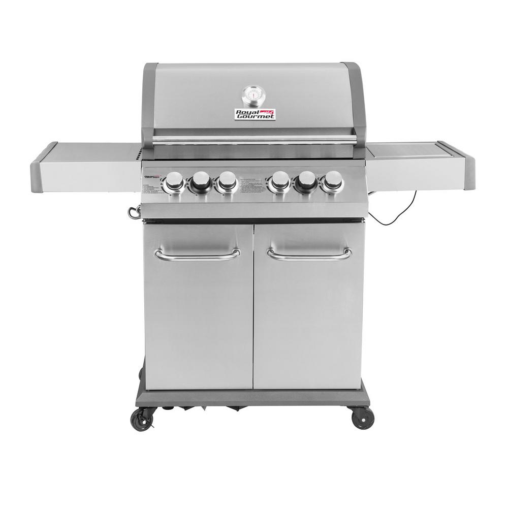 Luxury 4 Burner In Stainless Steel Propane Gas Grill With Side Sear Burner And Infrared Technology Luxury 4 Burner In Stainless Steel Propane Gas Grill With Side Sear Burner And Infrared Technology