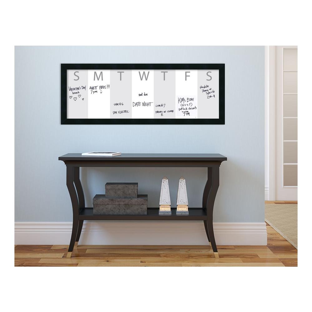 Amanti Art Grey Week Horizontal Calendar 38 In W X 14 H Framed Amanti Art Grey Week Horizontal Calendar 38 In W X 14 H Framed