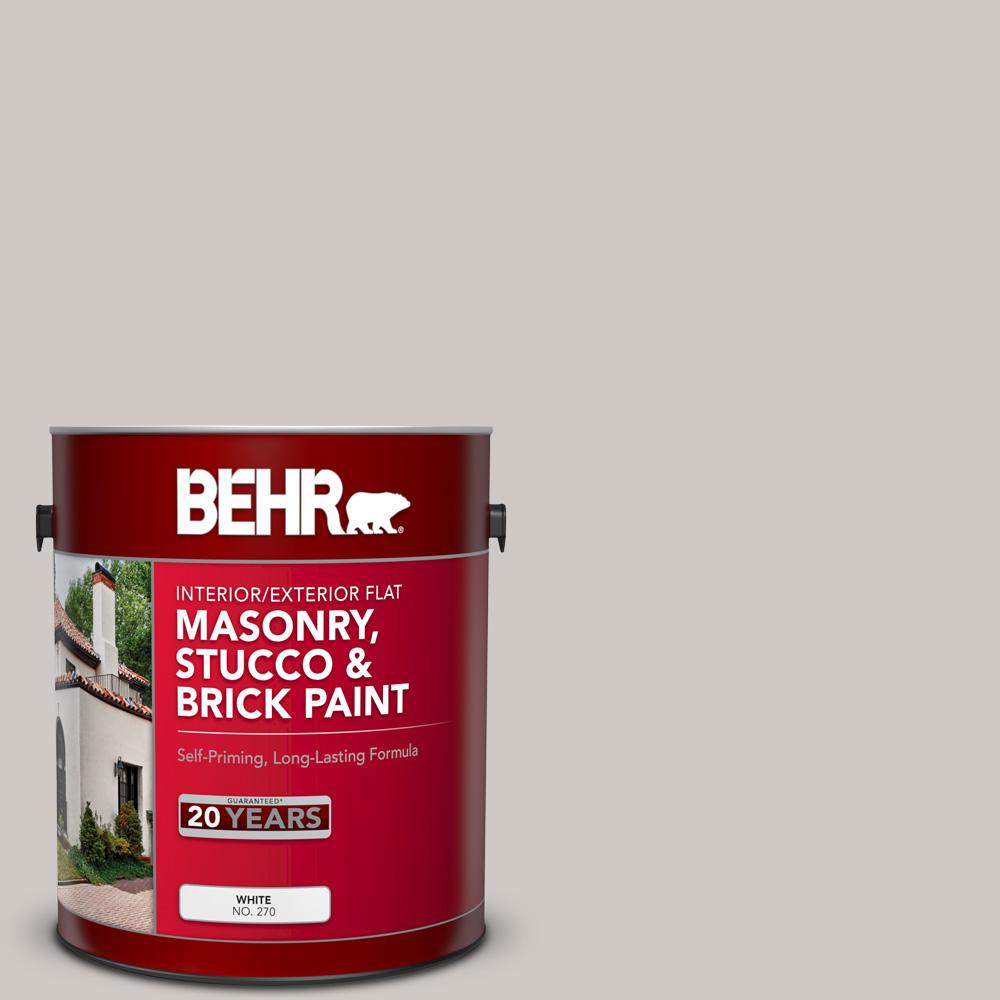 Behr Premium 1 Gal Ms 83 Agate Flat Masonry Stucco And Brick Interior Exterior Paint