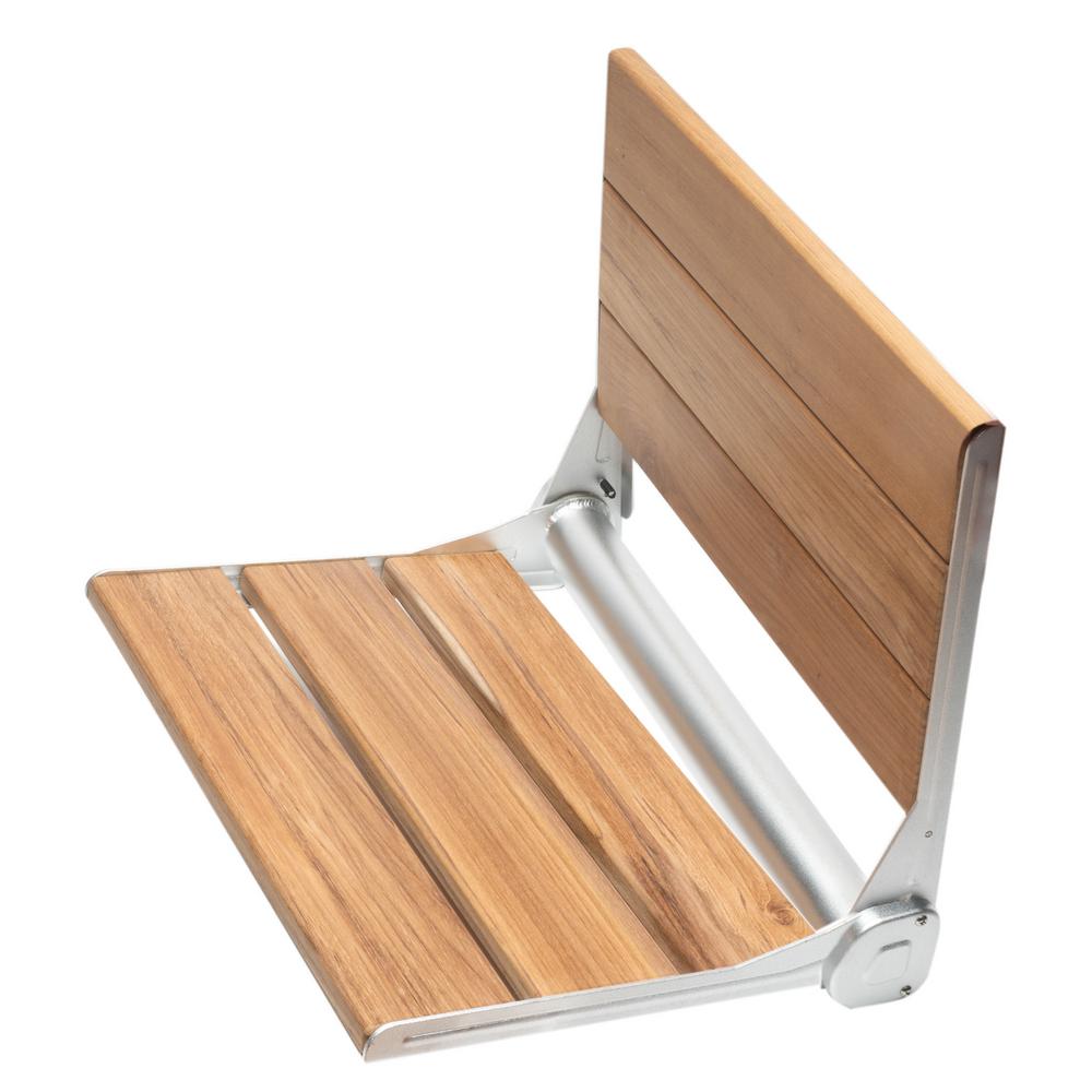 moen fold down teak shower chair
