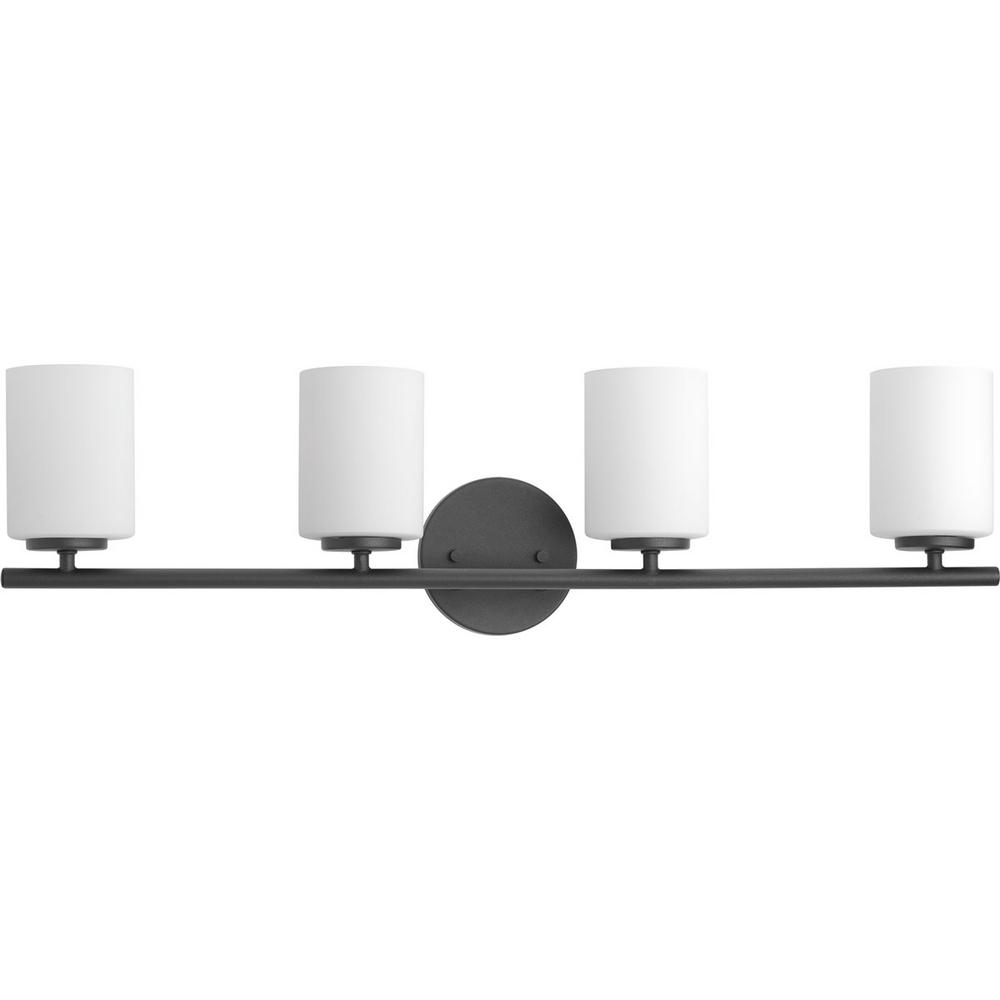 Black 4 Light Standard Vanity Lighting The Home Depot
