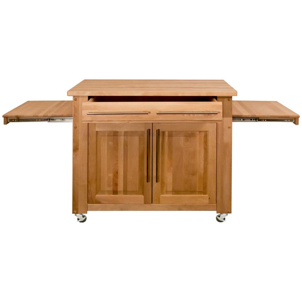 Catskill Craftsmen Catskill Natural Kitchen Island With Pull Out Leaves   Natural Wood Catskill Craftsmen Kitchen Islands 1480 64 1000 