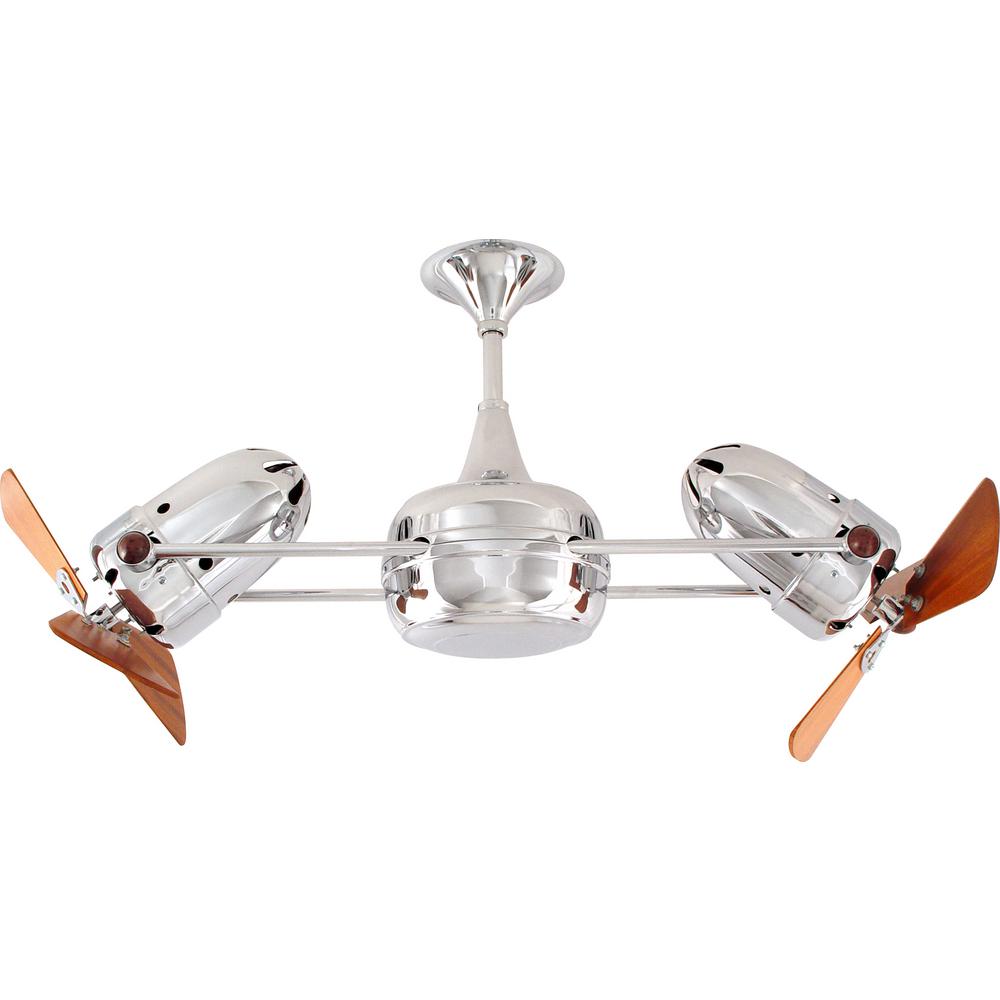 Matthews Gerbar Duplo Dinamico 36 In Indoor Polished Chrome Ceiling Fan With Wall Control