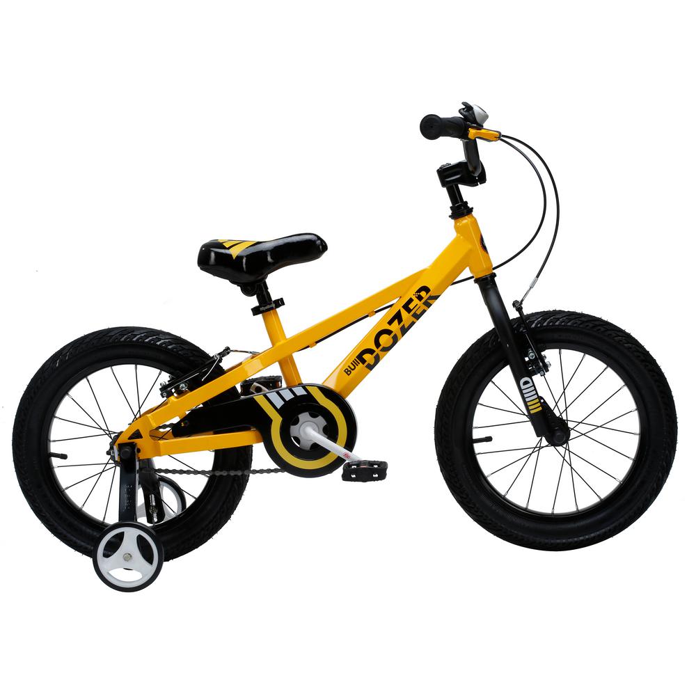 Royalbaby 18 inch Bull Dozer Heavy-Duty Kids Bike in Black with Super-Wide 3... by Royalbaby