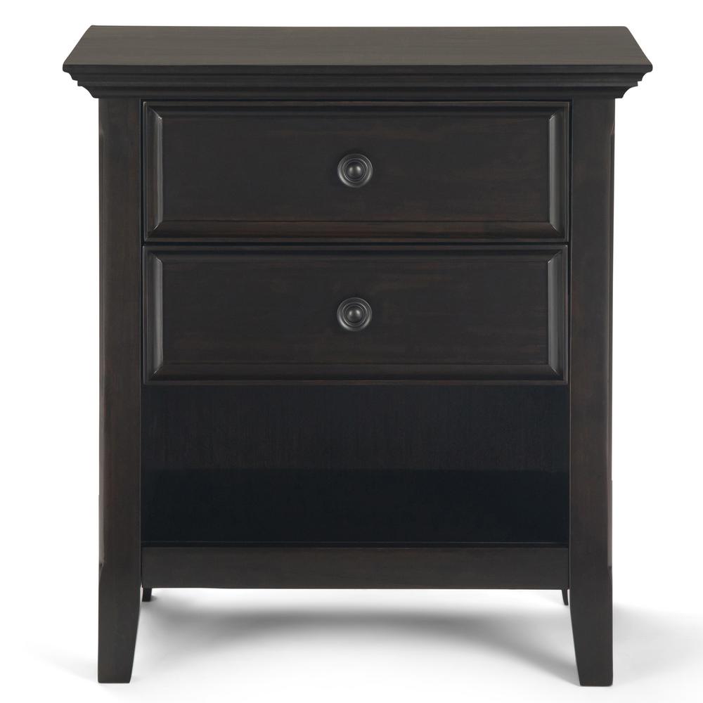 Simpli Home Amherst 2 Drawer Solid Wood 24 In Wide Traditional