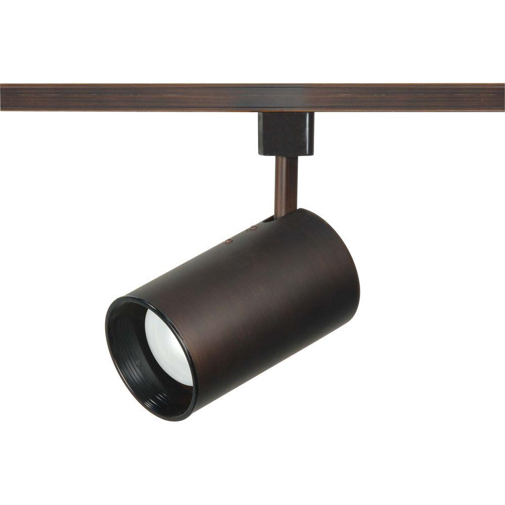Glomar 1 Light R20 Russet Bronze Straight Cylinder Track Lighting Head Glomar 1 Light R20 Russet Bronze Straight Cylinder Track Lighting Head