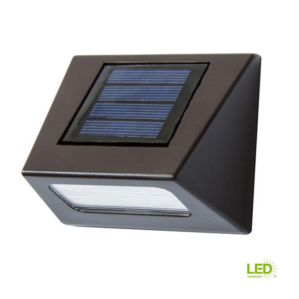 Hampton Bay Solar Bronze Integrated Led Downcast Deck Light 4 Pack Solar Bronze Integrated Led Downcast Deck Light 4 Pack