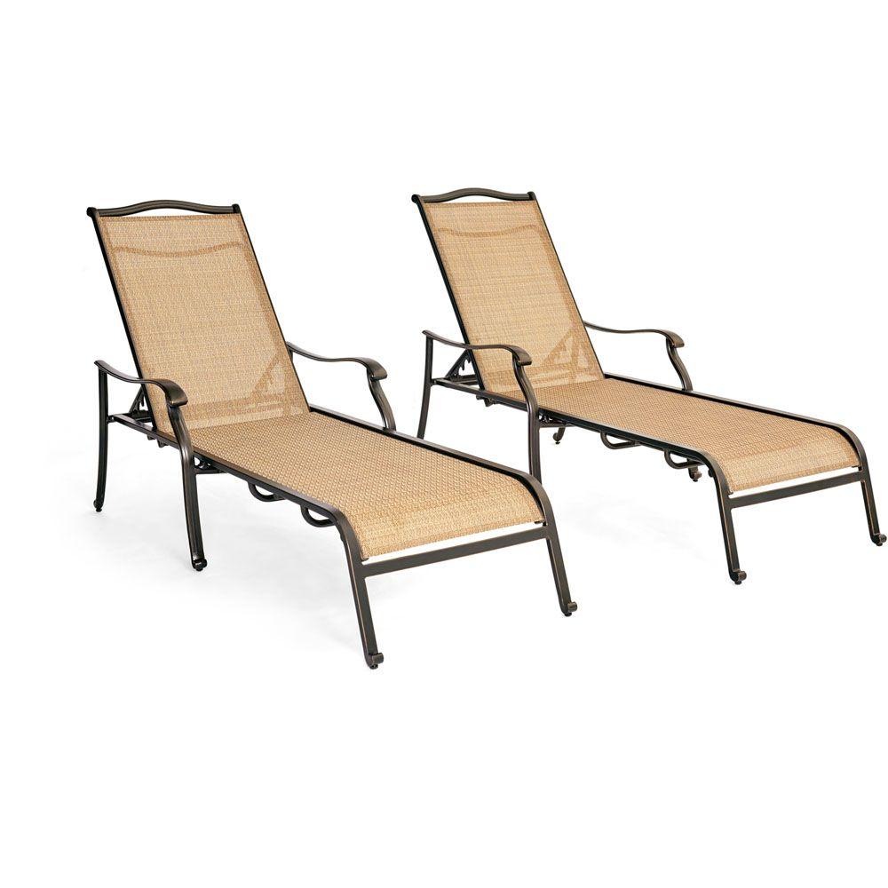 Hanover Monaco Patio Chaise Lounge Set Monchs2pc The Home Depot