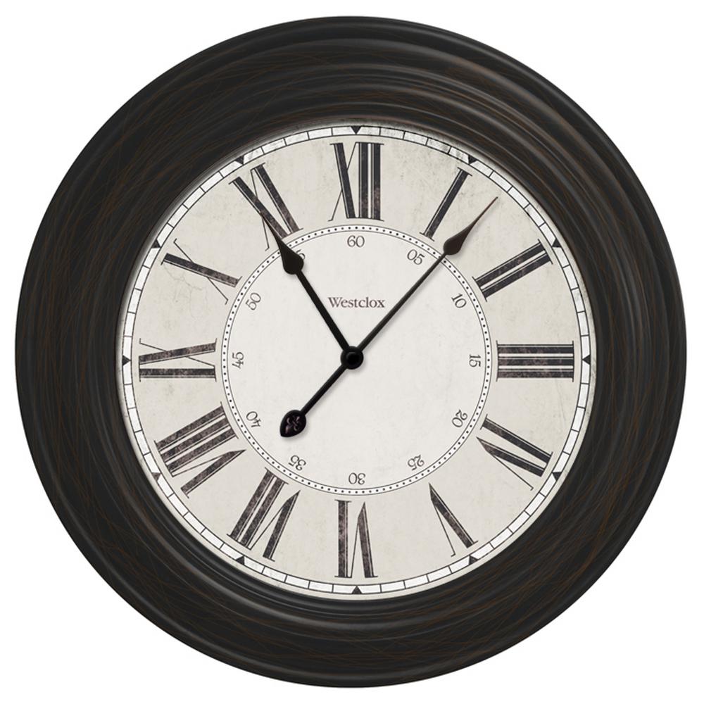 Westclox 24 In Classic Black Oversized Wall Clock 32213vbk The Home Depot