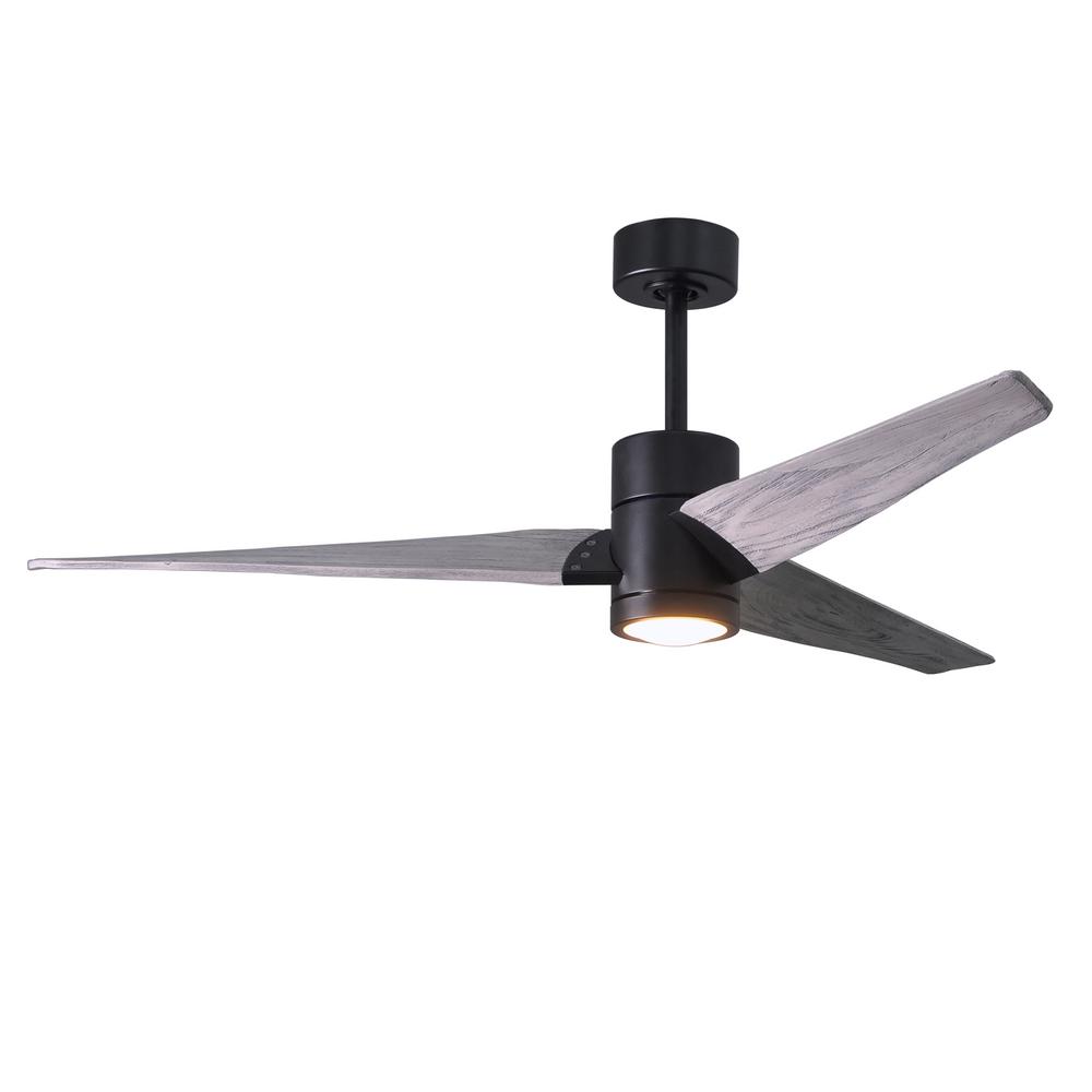 Black 3 Blades Industrial Ceiling Fans With Lights