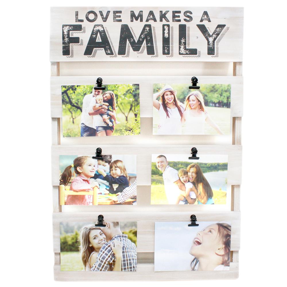 Divan Family 4 In X 6 White Collage Picture Frame