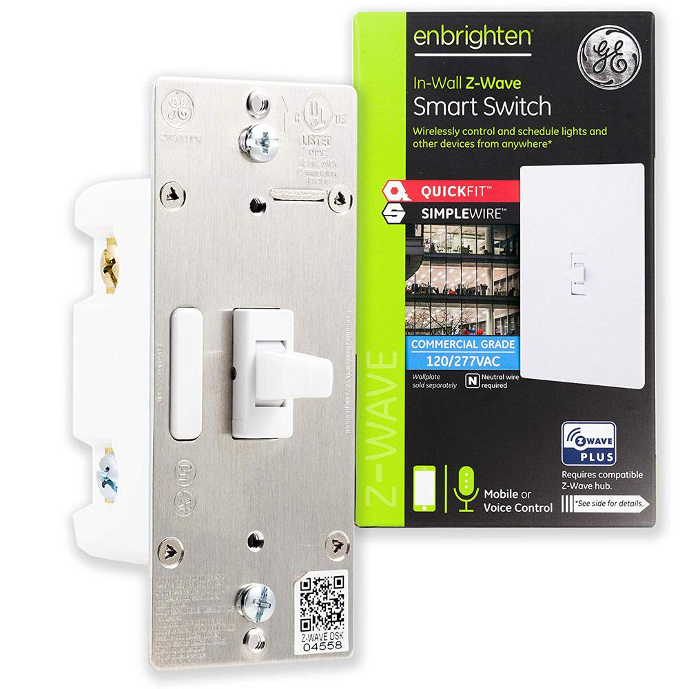 Enbrighten ZWave Plus Smart Toggle Light Switch, White49187 The