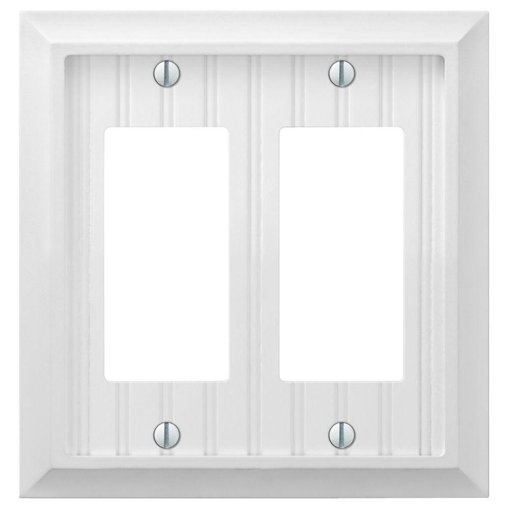 Cottage 2-Gang Decora Wall Plate - White-279RRW - The Home Depot