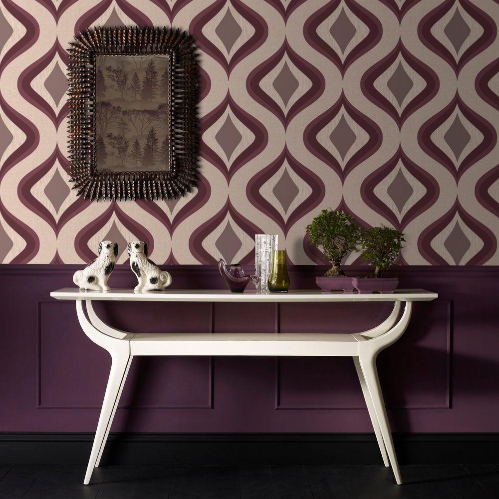 Graham & Brown Trippy Purple Wallpaper30449 The Home Depot