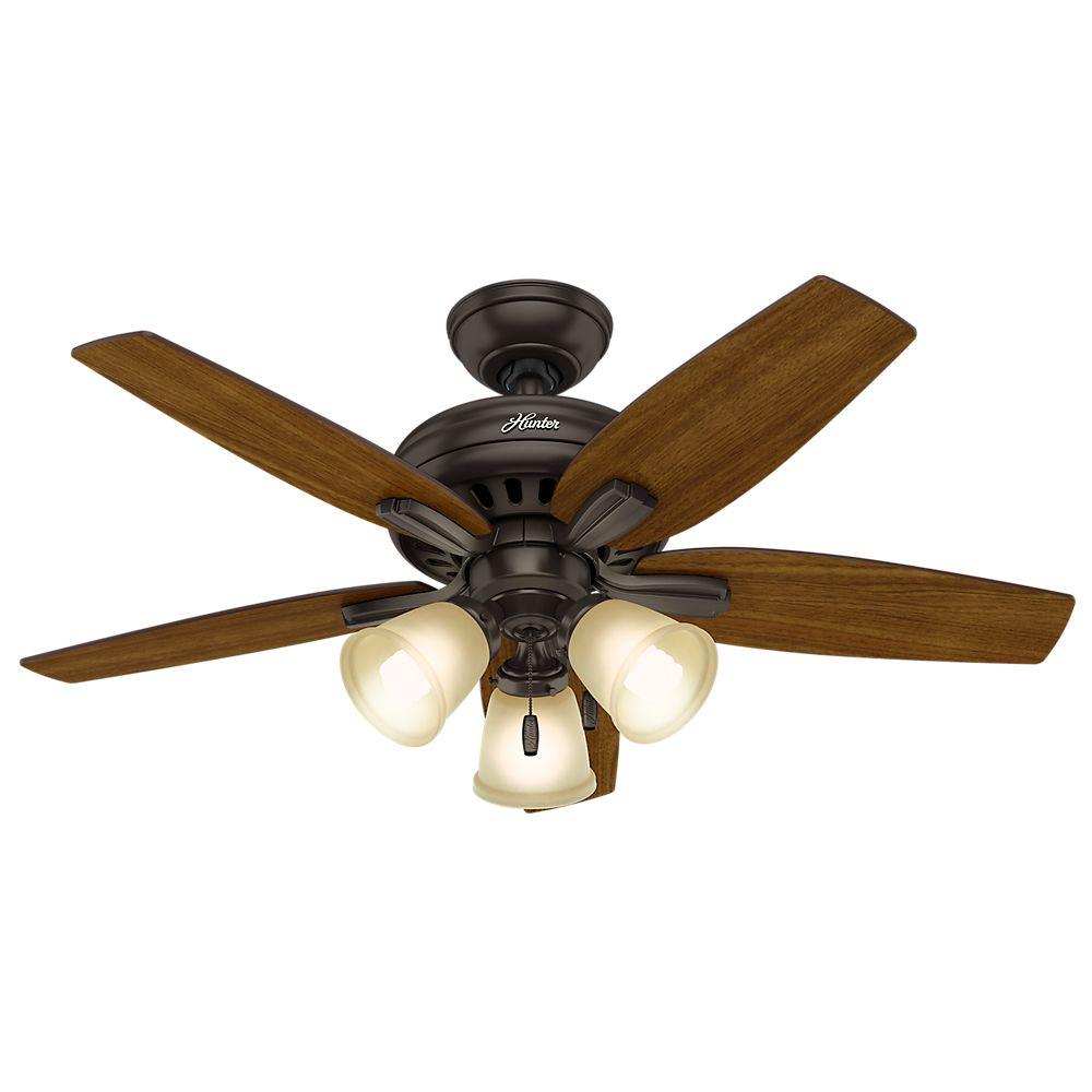 Hunter Newsome 42 In Indoor Premier Bronze Ceiling Fan With 3