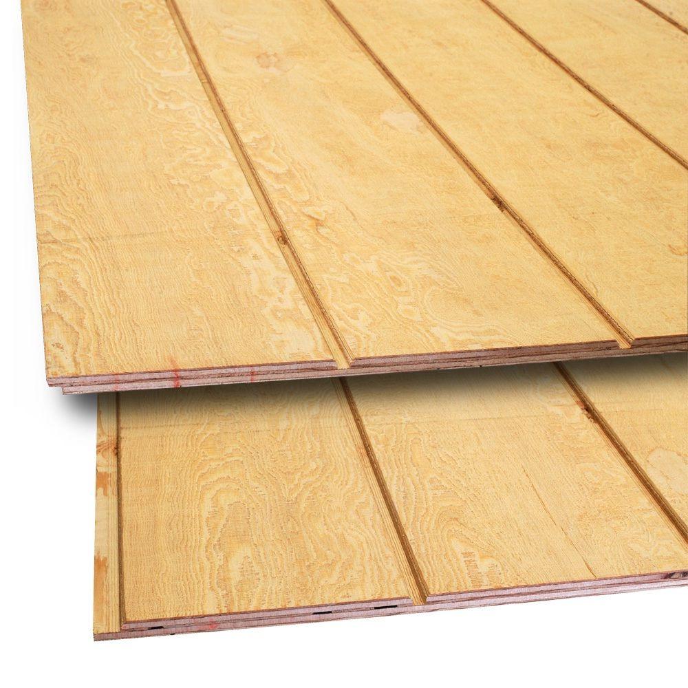 15/32 in. x 4 ft. x 8 ft. T111 8 in. OnCenter Fir Plywood Siding398135 The Home Depot