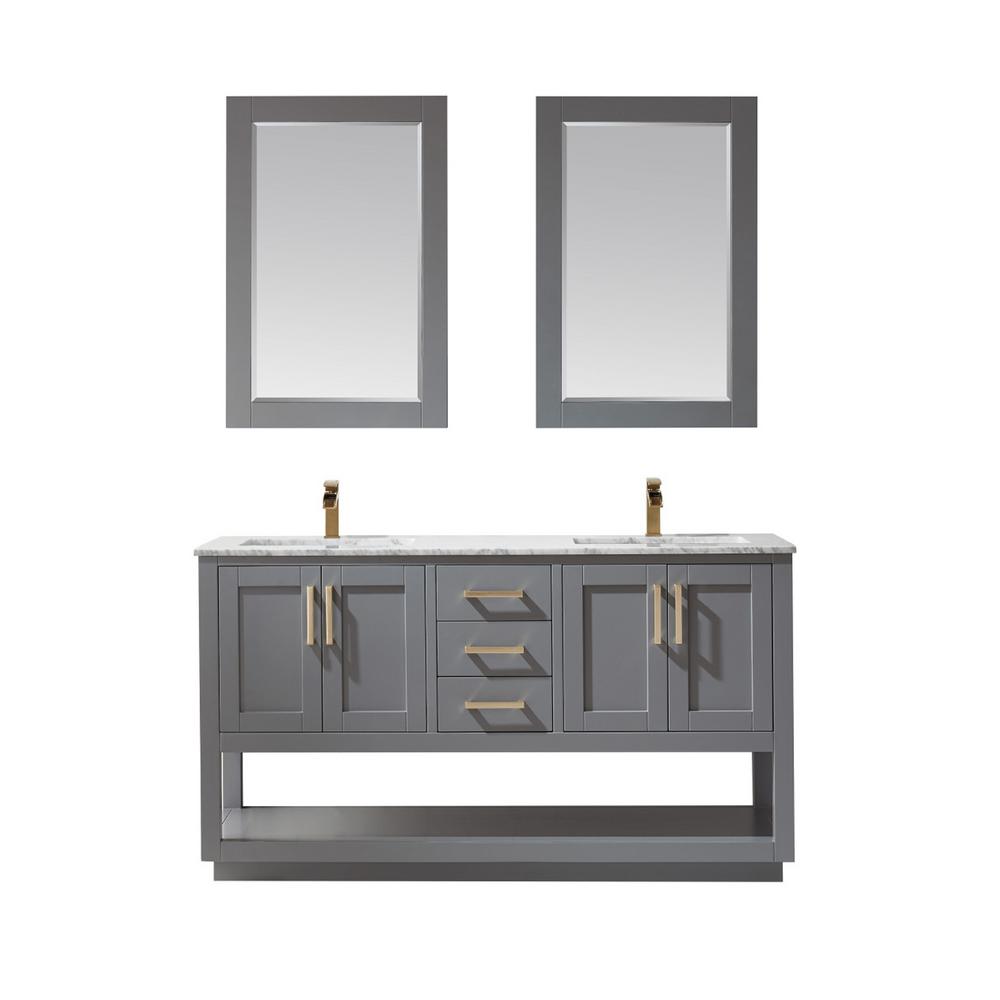 Altair Remi 60 In Double Bathroom Vanity Set Gray And Carrara White Marble Countertop With Mirror 532060 Gr Ca The Home Depot - Home Depot Gray Vanity Set Altair Remi 60 In Double Bathroom Vanity Set Gray And Carrara White Marble Countertop With Mirror 532060 Gr Ca The Home Depot - Home Depot Gray Vanity Set