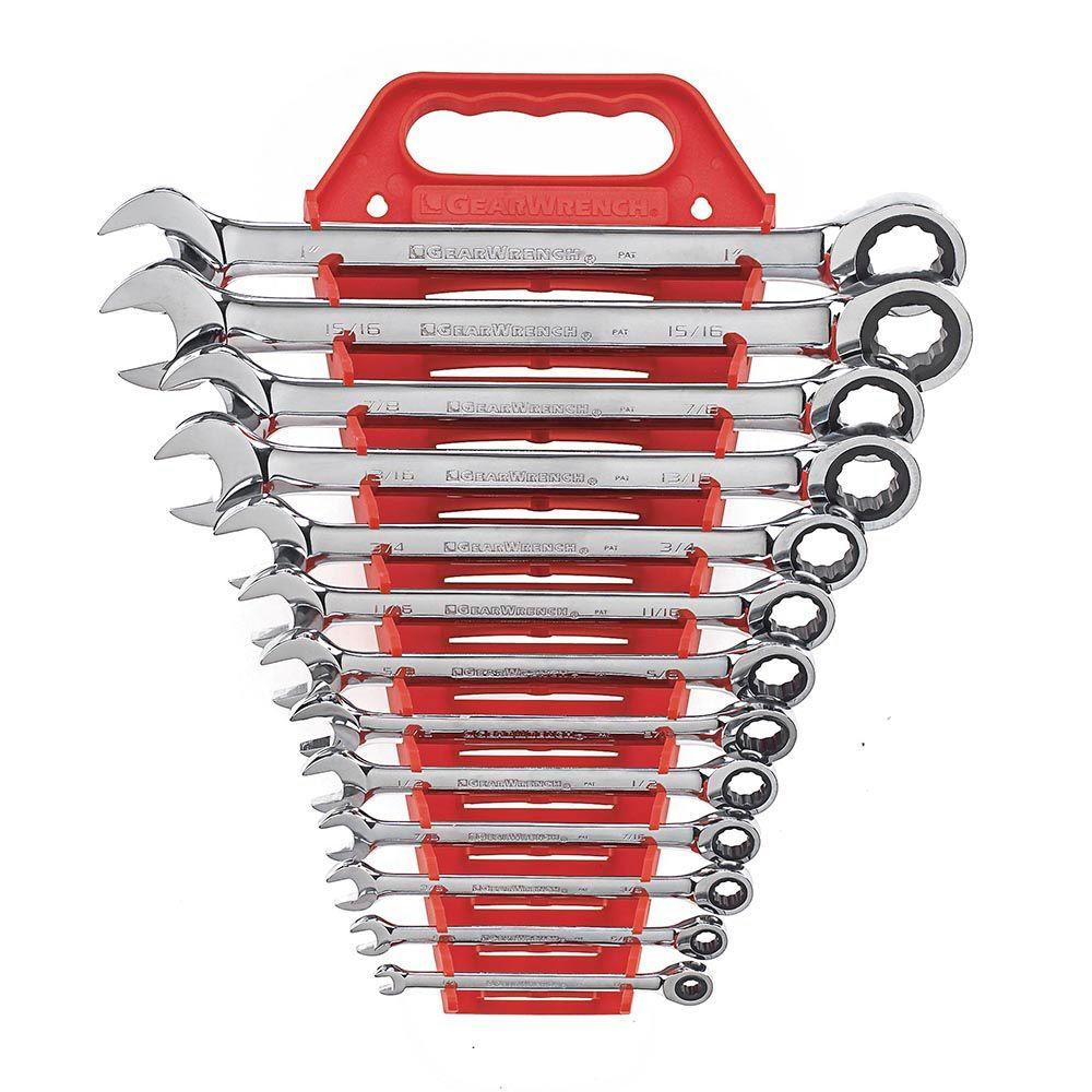 KING 5-Piece Metric Ratcheting Combination Wrench Set – Gear Spanner, 8mm, Heavy Duty, Offset, Home/Pro Tool