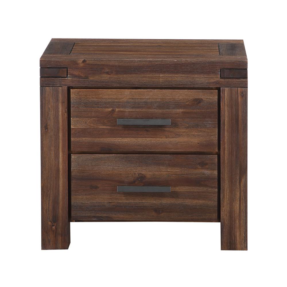 Unbranded Meadow 2 Drawer Brick Brown Nightstand 25 In H X 27 In W X 18 In D 3f4181 The Home Depot