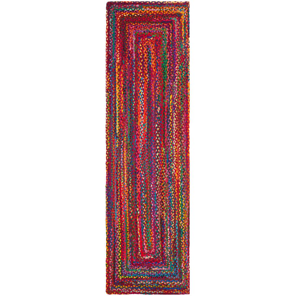 Safavieh Braided Red/Multi 2 ft. x 8 ft. RunnerBRD210A28 The Home Depot