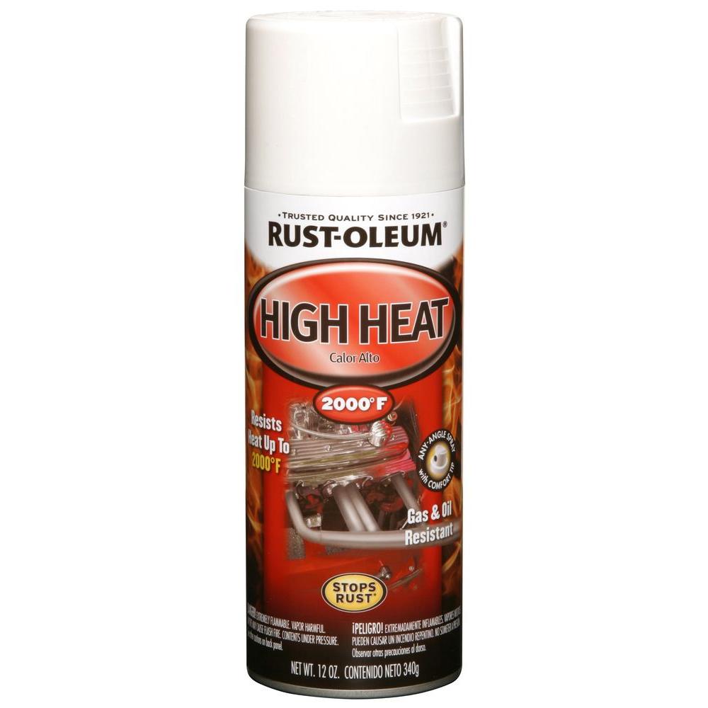 Rust Oleum Automotive 12 Oz High Heat Flat White Protective Enamel High Heat Flat White Protective Enamel Spray Paint