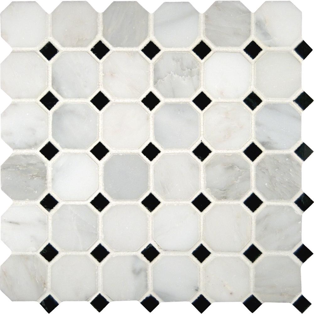 Greecian White Octagon 12 In X 10 Mm Polished Marble Greecian White Octagon 12 In X