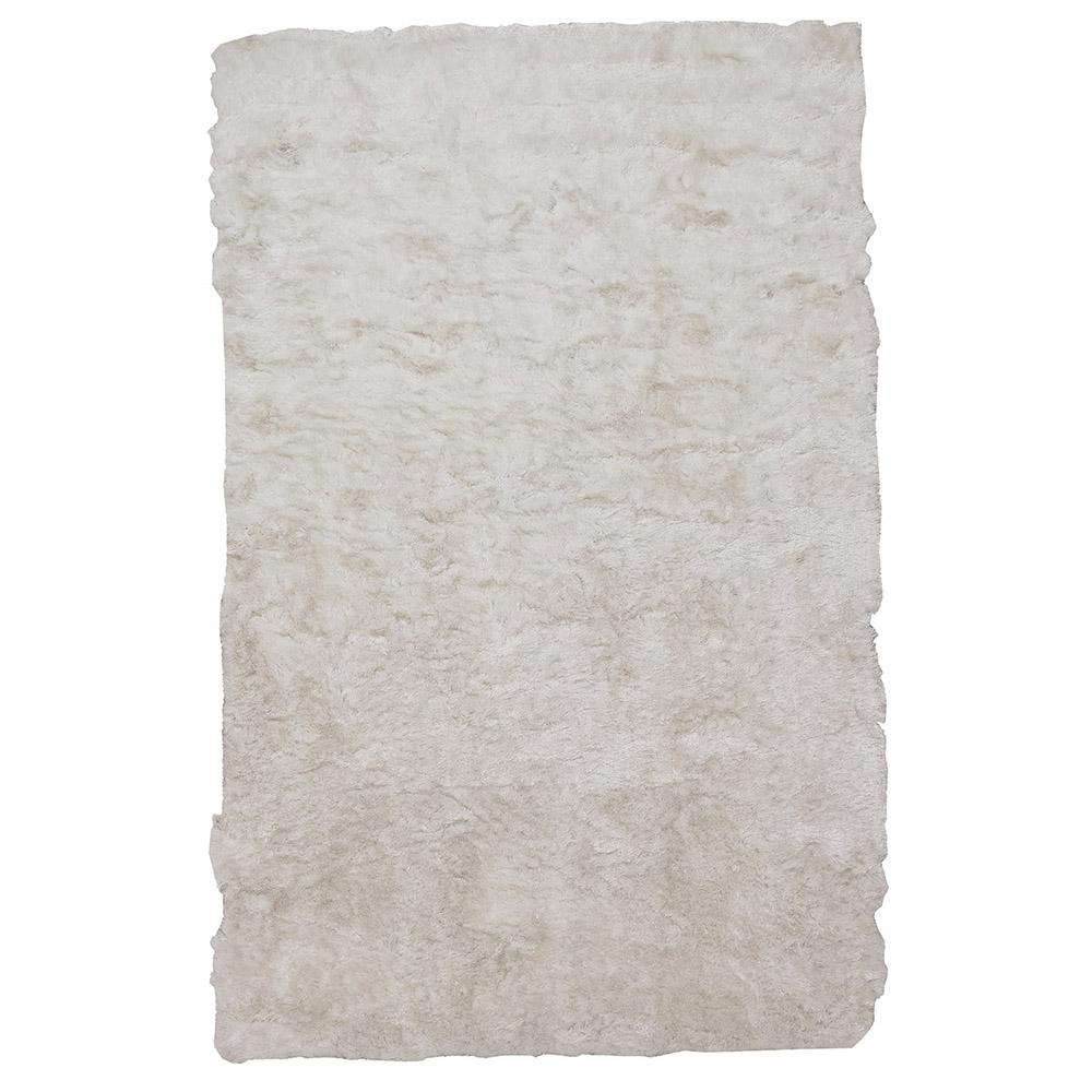Weave & Wander Freya White 8 ft. x 8 ft. Round Shag Area Rug ...