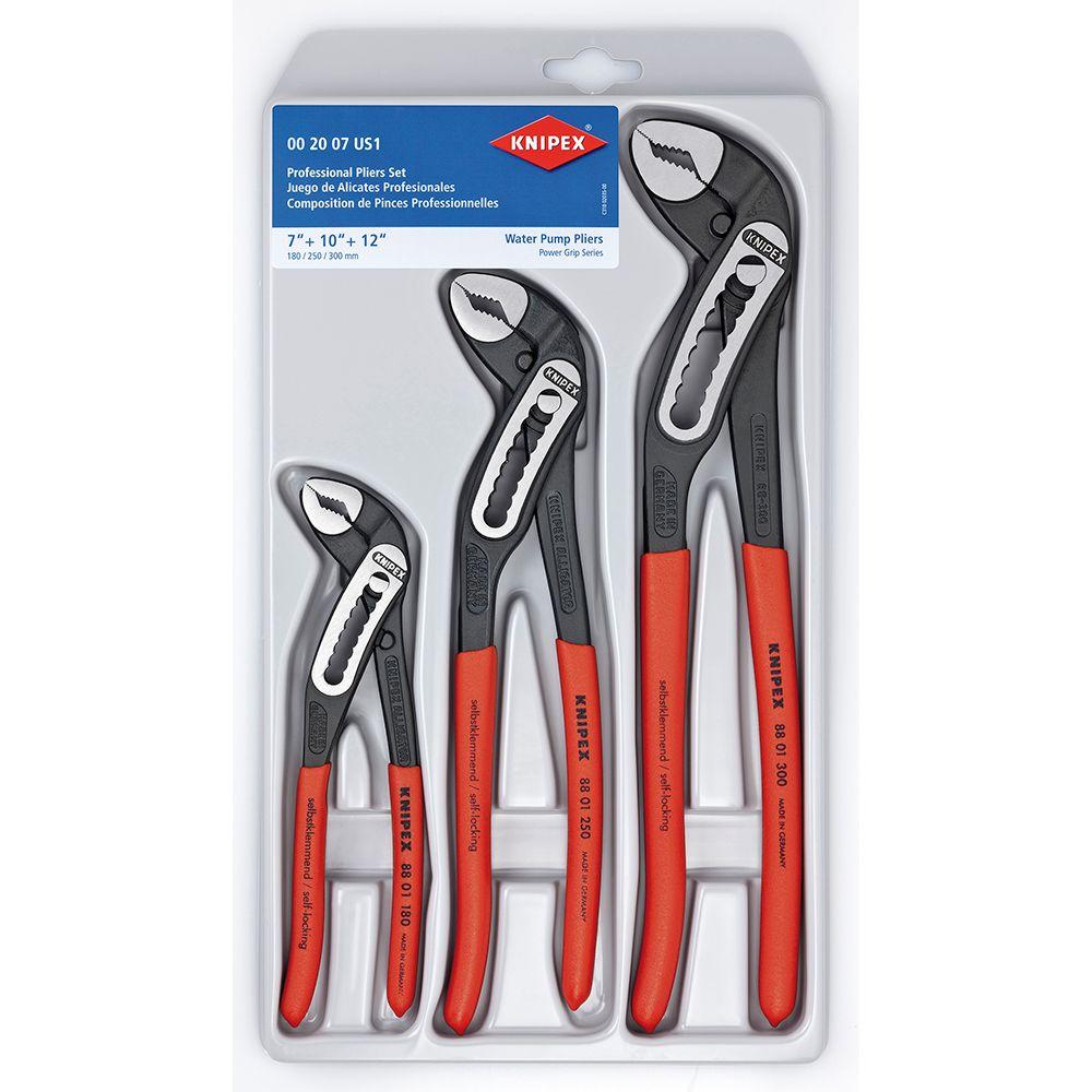 KNIPEX 7, 10, and 12 in. Alligator Water Pump Pliers Set (3Piece)00