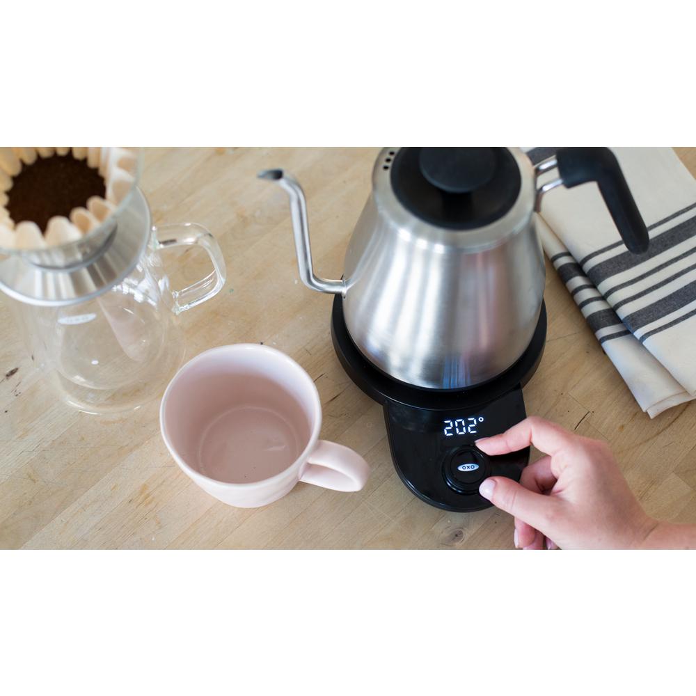 OXO 4.2-Cup Adjustable Temperature Pour-Over Kettle Automatic Shut Off Pouring