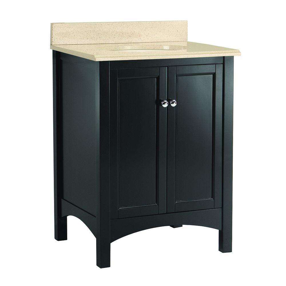 Home Decorators Collection Haven 25 in. W x 22 in. D Vanity in Espresso with Colorpoint Vanity Top in Maui was $649.0 now $454.3 (30.0% off)