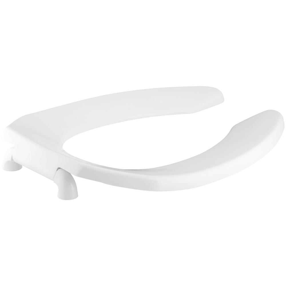 KOHLER Lustra Elongated Toilet Seat with OpenFront and Check Hinge in WhiteK4670C0 The