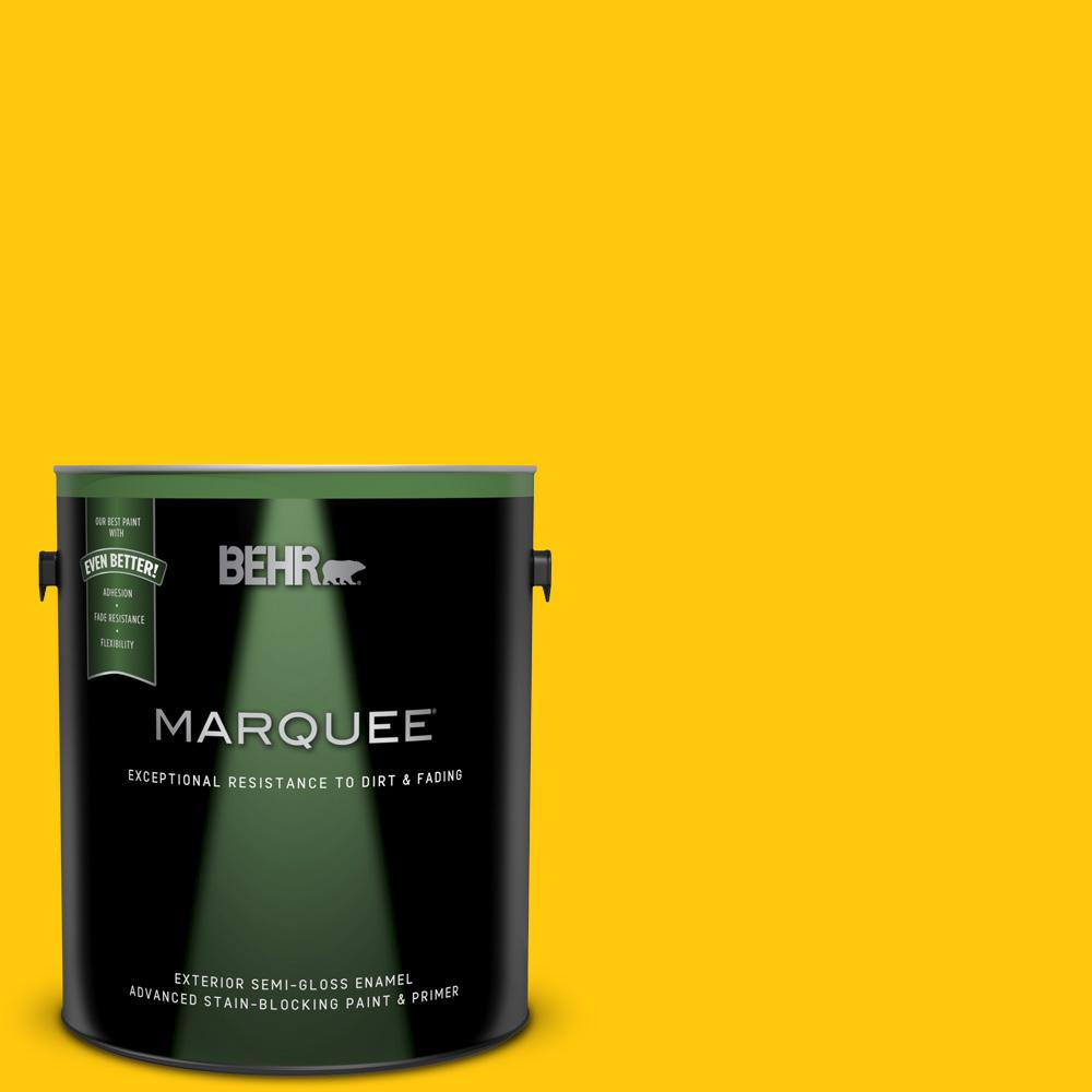 Behr Marquee 1 Gal 380b 7 Marigold Semi Gloss Enamel Exterior 380b 7 Marigold Semi Gloss Enamel Exterior Paint