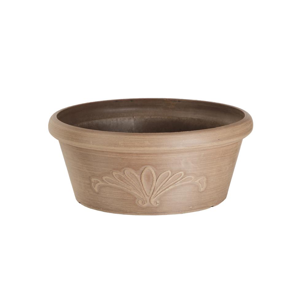 Arcadia Garden Products 12 inch x 5 inch Taupe PSW Bulb Pan Pot by Arcadia Garden Products