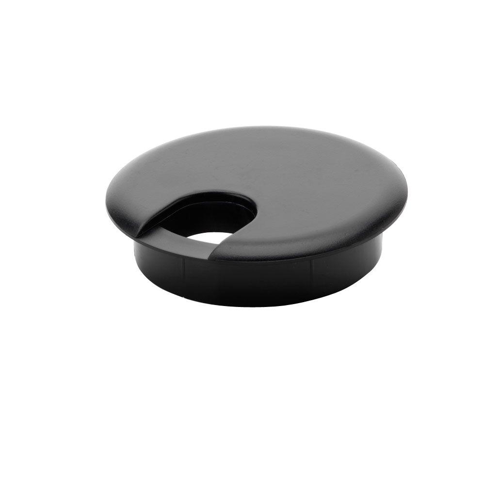 Commercial Electric 2 1 2 In Furniture Hole Cover Black Cover Bk