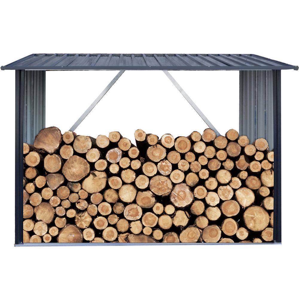 Hanover 84.50 in. Indoor/Outdoor Firewood RackHANWDSHDLGGRY The