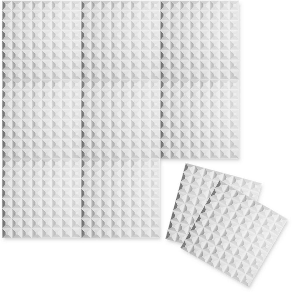 White Ekena Millwork WP20X20BRWH-CASE-10 Bradford EnduraWall Decorative 3D Wall Panel 19 5//8W x 19 5//8H 10 Each