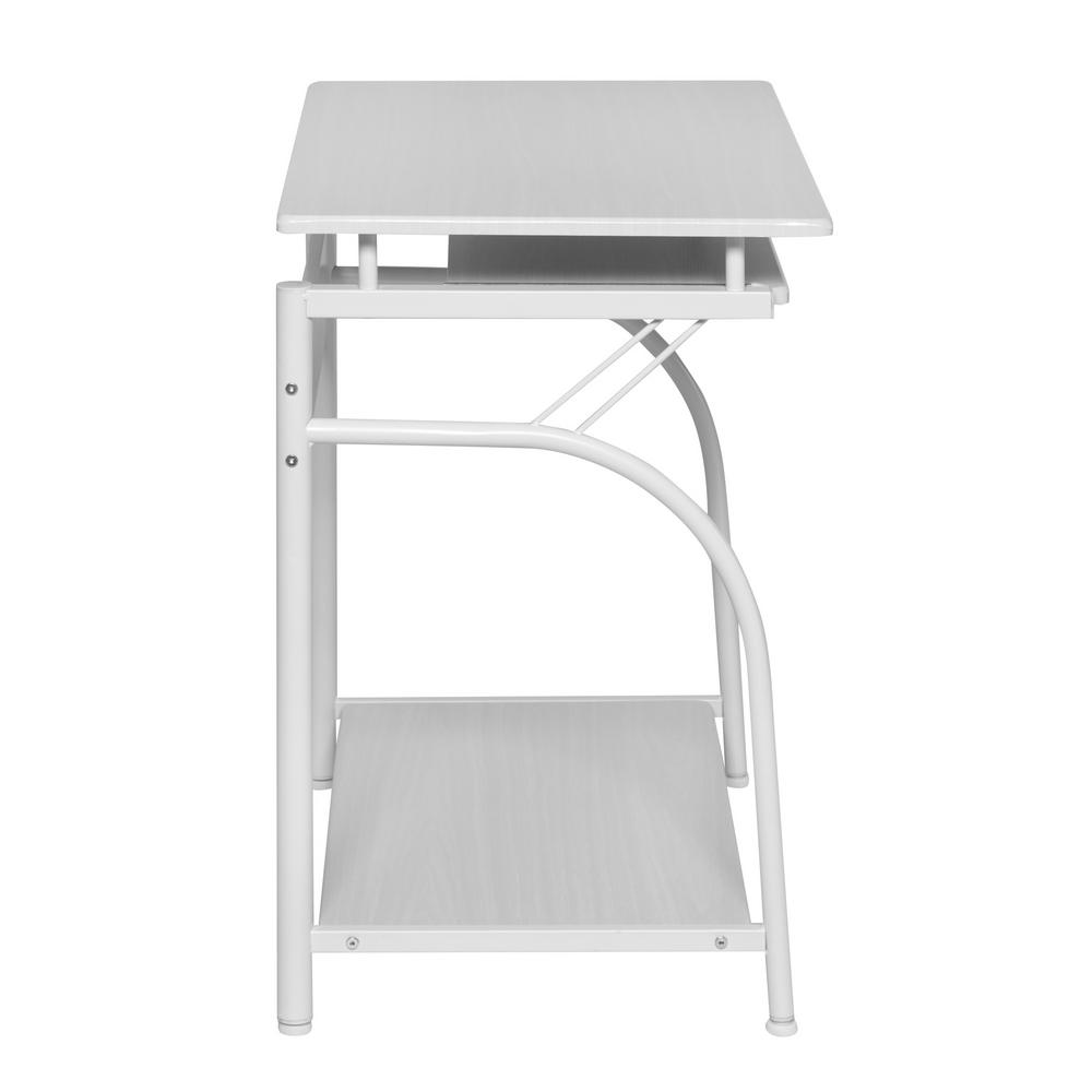 OneSpace White Oak Stanton Computer Desk with Pullout Keyboard Tray 50