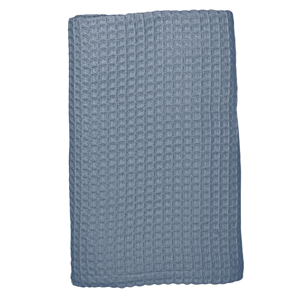 The Company Store Organic Shadow Blue Cotton Twin Knitted Blanket was $108.99 now $54.97 (50.0% off)