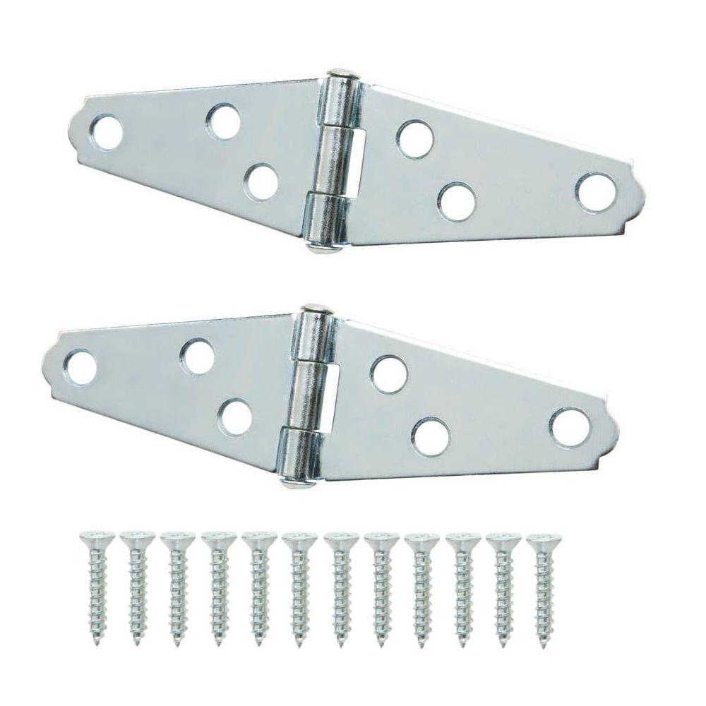 Everbilt 11/2 in. ZincPlated Narrow Utility Hinge (2Pack)15396 The Home Depot