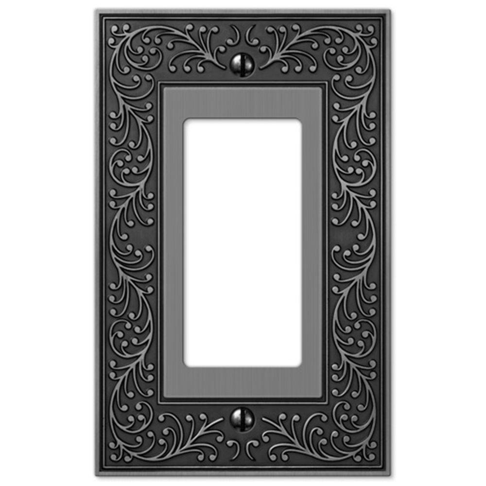 Hampton Bay Barnard 1 Decora Wall Plate Brushed Nickel Cast55RBNHB
