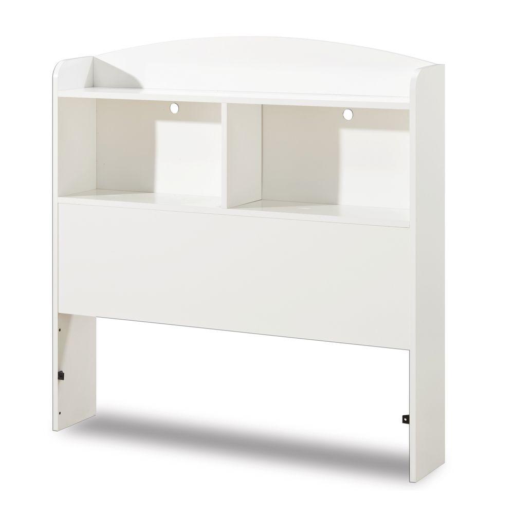 Pure White 39 South Shore Logik Twin Bookcase Headboard