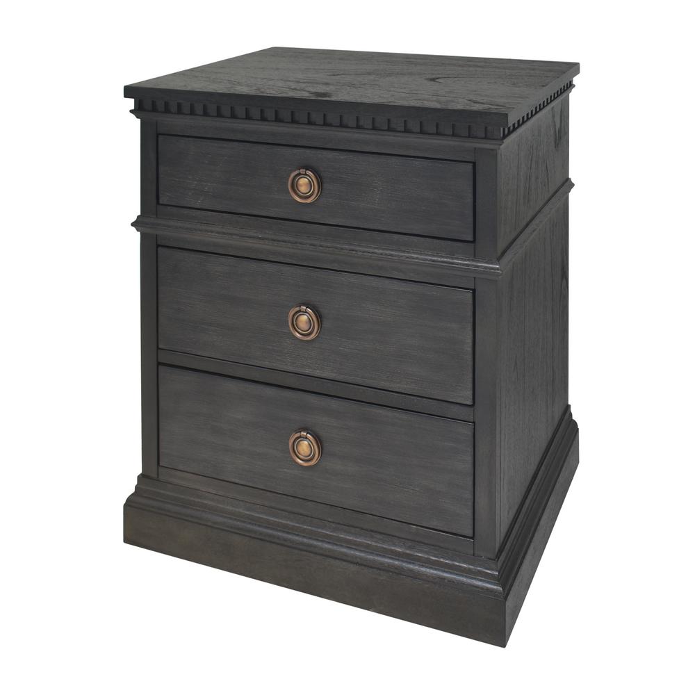 Prepac Kallisto 3 Drawer Black Nightstand Bdnh 0339 1 The Home Depot