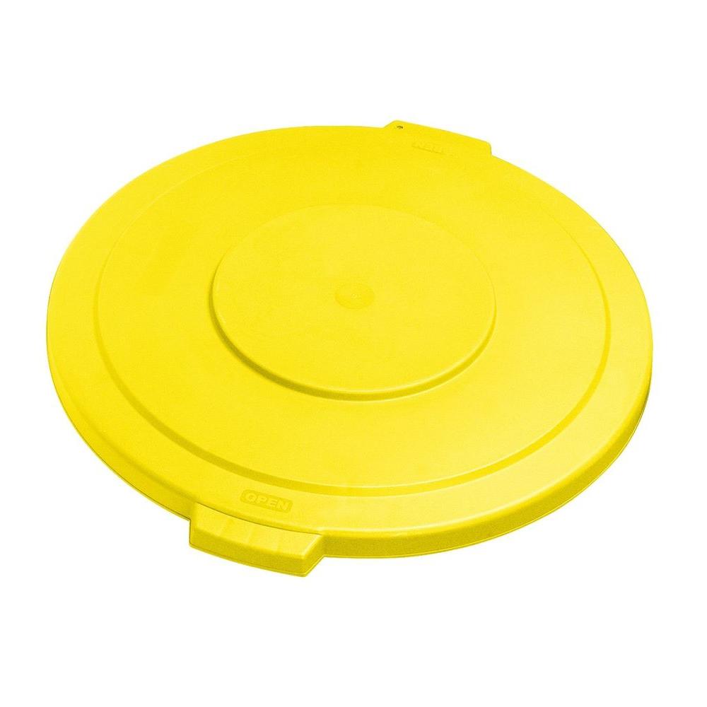 Carlisle Bronco 32 Gal. Yellow Round Trash Can Lid (4Pack)34103304 The Home Depot