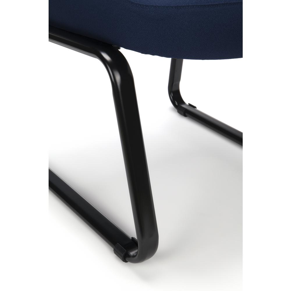 Ofm Core Collection Navy Fabric Armless Guest And Reception Chair