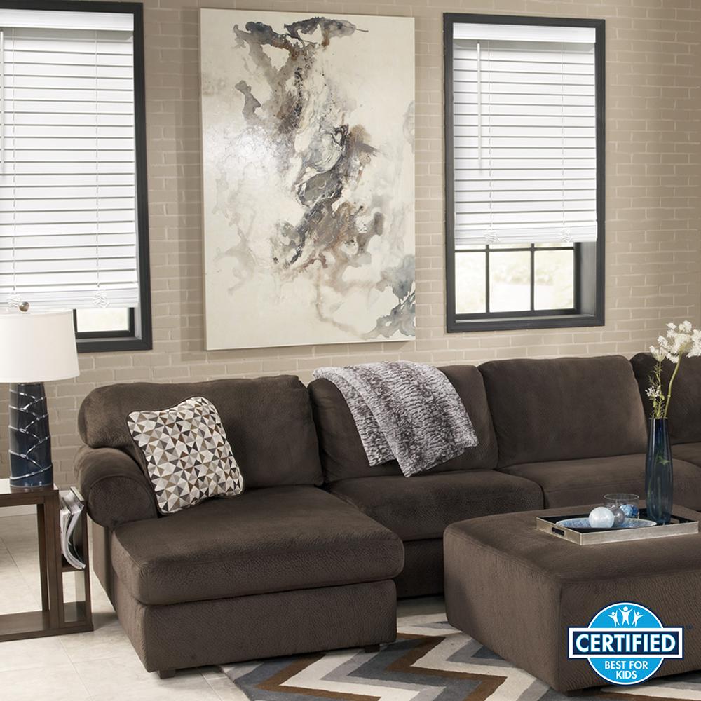 Home Decorators Collection Cut to Width white Cordless 2 in. Faux Wood Blind - 42 in. W x 64 in. L