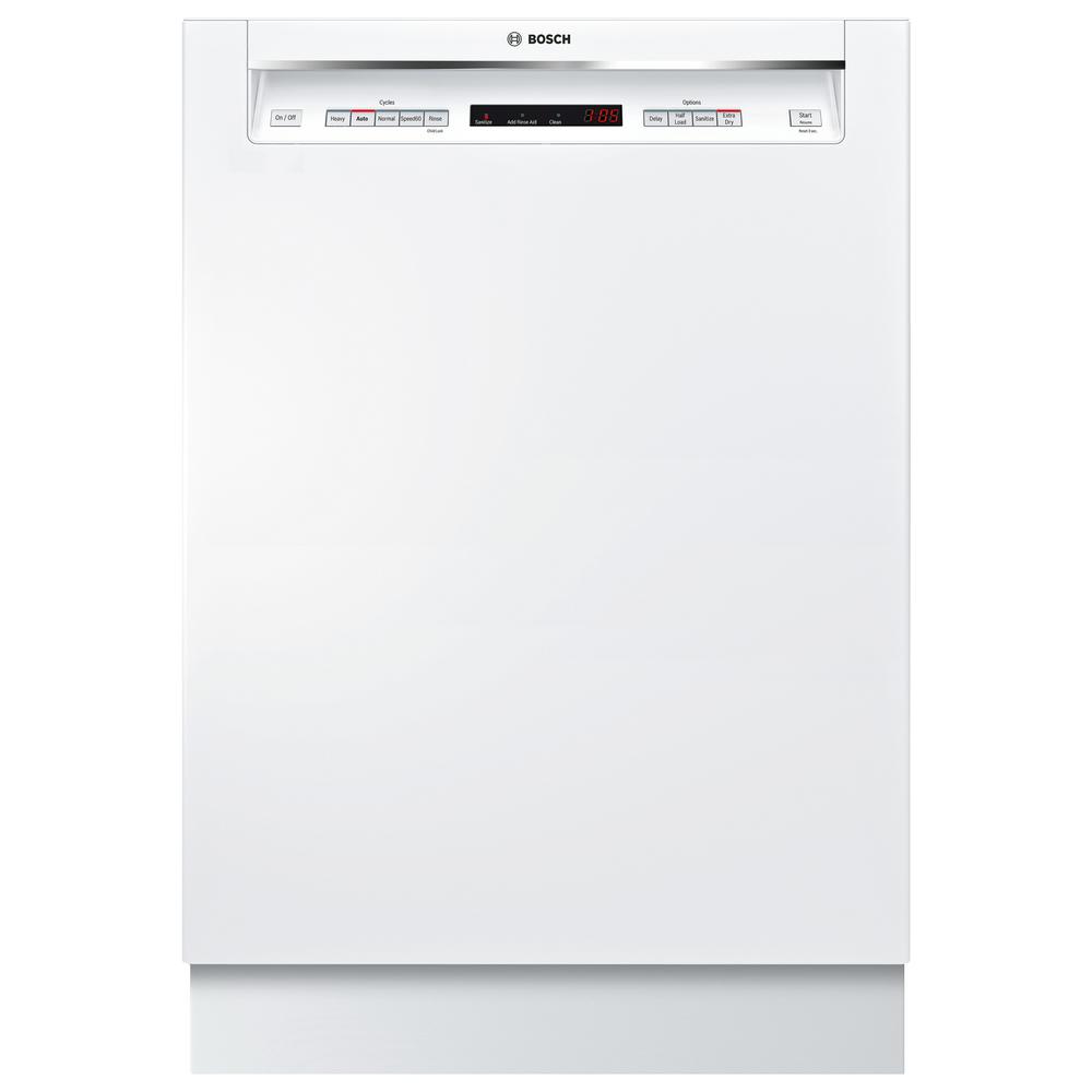 Bosch 300 Series Front Control Tall Tub Dishwasher In White With