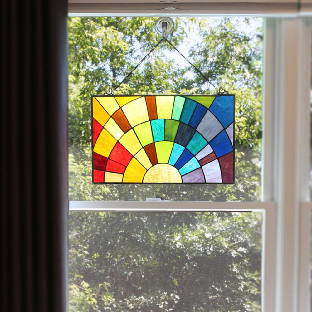 colored glass panels